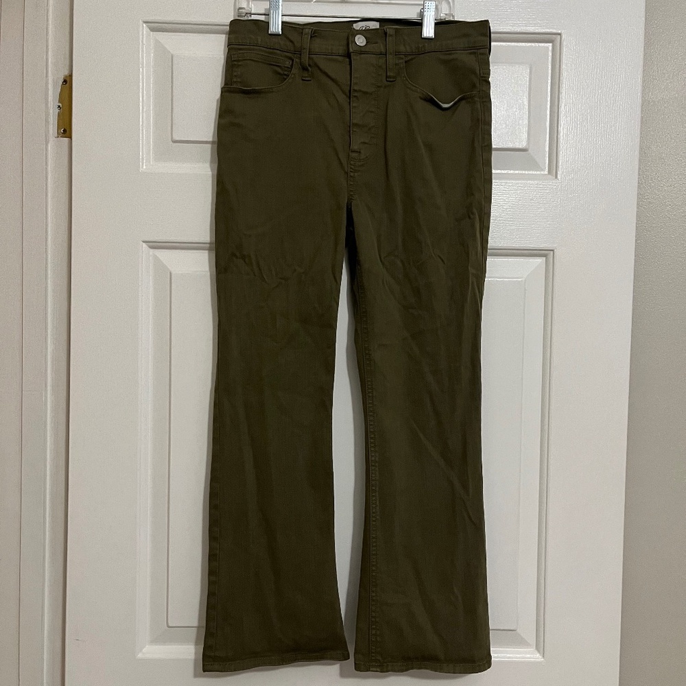J. Crew army green denim pants